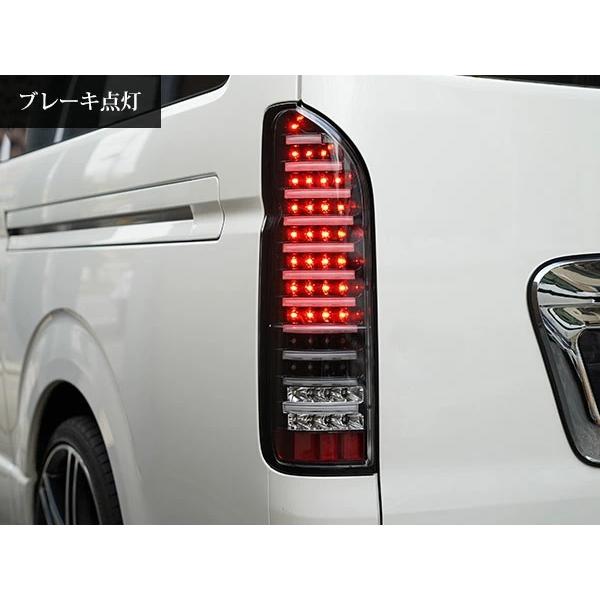 ハイエース 200系 テールランプ ファイバールックLED インナーブラック クリアレンズタイプ レジアスエース H16〜 バックランプ | ハイエース | 05