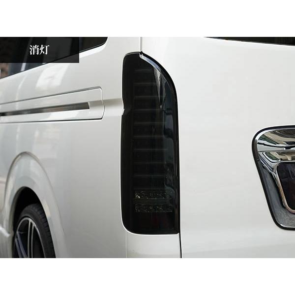 ハイエース 200系 テールランプ ファイバールックLED インナーブラック スモークレンズタイプ レジアスエース H16〜 バックランプ | ハイエース | 02