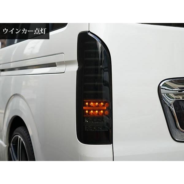 ハイエース 200系 テールランプ ファイバールックLED インナーブラック スモークレンズタイプ レジアスエース H16〜 バックランプ | ハイエース | 06