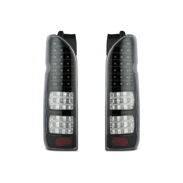 ハイエース 200系 LEDテールランプ ハーフブラック クリアレンズタイプ レジアスエース H16〜 全車対応 バックランプ カスタム | ハイエース | 01