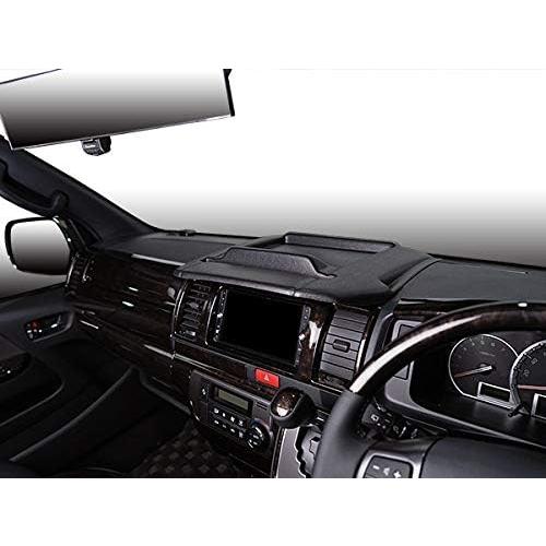 ハイエース 200系 4型 5型 6型 7型 ナビバイザー 標準ボディ トレイ付き シボ加工 H25.12〜 小物入れ 収納 日よけ トレー | ハイエース | 03
