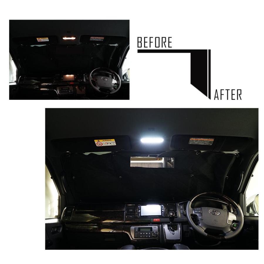 ハイエース 200系 4型 5型 6型 S-GL 148発SMDルームランプ 9点SET ホワイト 高輝度 LED 現行 室内 車内 明るい | ハイエース | 04