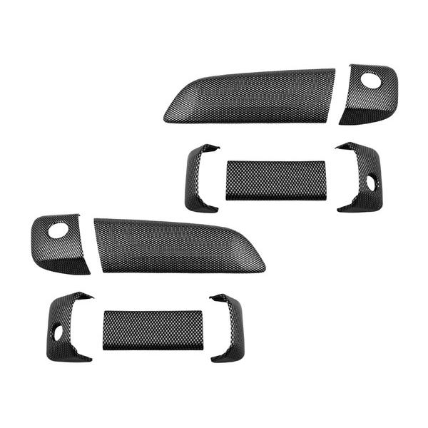 ハイエース 200系 ドアハンドルカバー ドアノブ 平織カーボン調 H16〜 レジアスエース サイド 傷防止 保護 プロテクター 標準 ワイド | ハイエース | 01