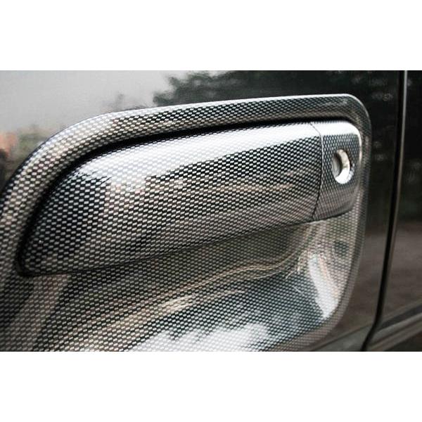 ハイエース 200系 ドアハンドルカバー ドアノブ 平織カーボン調 H16〜 レジアスエース サイド 傷防止 保護 プロテクター 標準 ワイド | ハイエース | 04