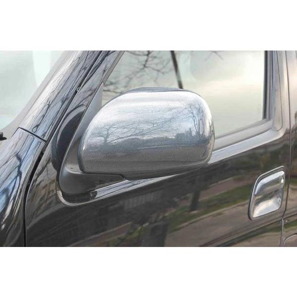 ハイエース 200系 S-GL ドアミラーカバー 平織カーボン調 左右セット ミラー 鏡 H16〜 2個 傷防止 保護 外装 貼付け カバー | ハイエース | 04