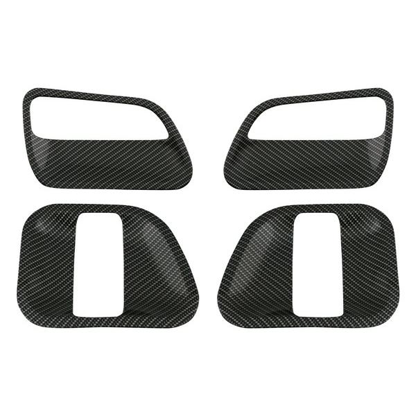 ハイエース レジアスエース 200系 ドアプロテクター 綾織カーボン調 H16〜 サイド 傷防止 保護 プロテクター 標準 ワイド パーツ ハンドル | ハイエース | 01