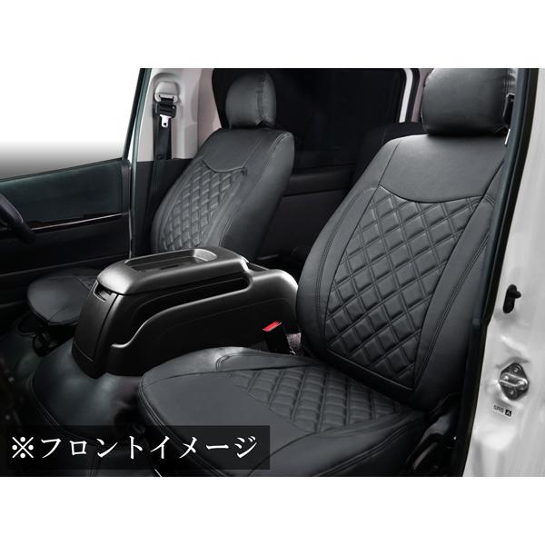 ハイエース 200系 S-GL 専用 シートカバー フロント リア レザー ダイヤカット 1台分 前後セット | ハイエース | 02