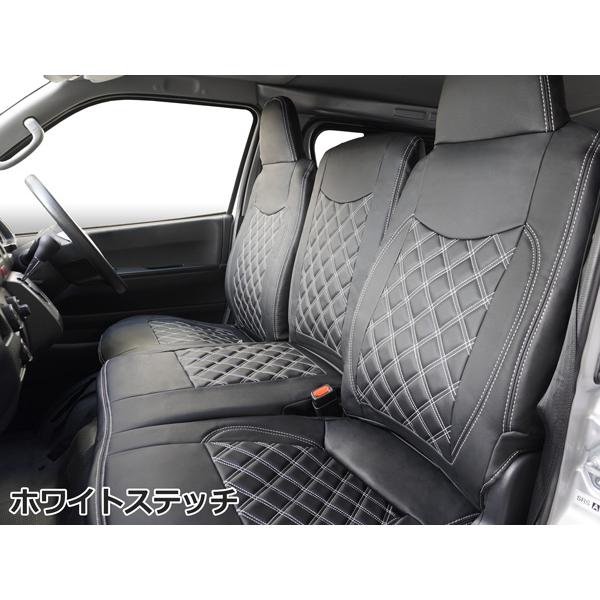 ハイエース シートカバー DX 200系 運転席 助手席 フロント レザー キルティング パンチング 1型 2型 3型 4型 5型 6型 7型 | ハイエース | 15
