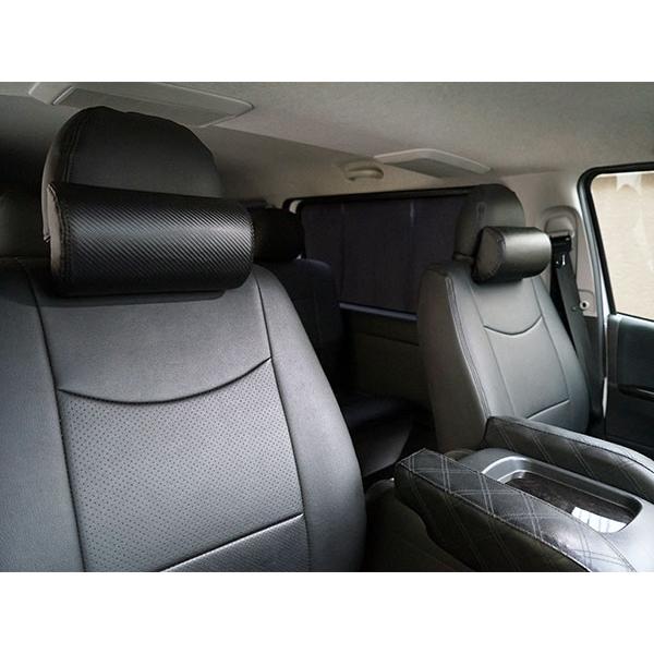 ハイエース レジアスエース 200系 S-GL ネックパッド 左右セット カーボン調 H16〜 ヘッドレスト 首サポート 旅行 レザー 低反発 | ハイエース | 04