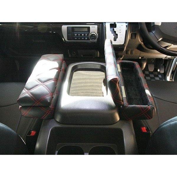 ハイエース レジアスエース 200系 S-GL アームレスト 開閉式 コンソール付き 左右セット H16〜 小物入れ 収納 左右セット 2個 センター | ハイエース | 13