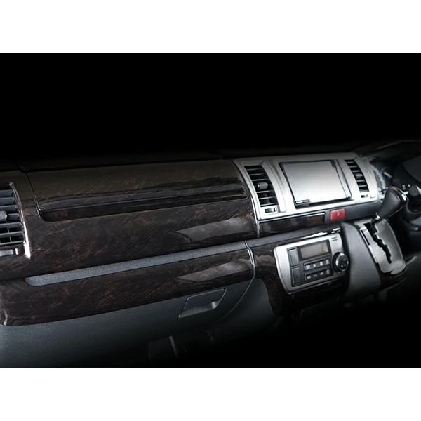 ハイエース 200系 4型 5型 6型 7型 S-GL 標準ボディ インテリアパネル 13P 黒木目マホガニー調 特別仕様車ダークプライム H25.12〜 | ハイエース | 05