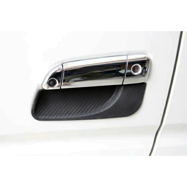 ハイエース 200系  ドアハンドル ラバープロテクター レジアスエース 4型 5型 6型 7型 H25.12〜 ブラック カーボン調 保護 カバー | ハイエース | 06