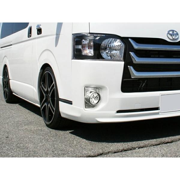 ハイエース レジアスエース 200系 4型 5型 6型 メッキ フォグランプカバー 左右セット H25.12〜 カスタム 保護 カバー | ハイエース | 03