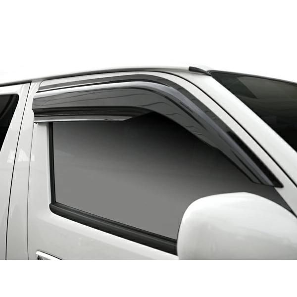 ハイエース レジアスエース 200系 ワイドタイプ ドアバイザー スモーク Ver.2 左右セット H16〜 雨除け サイドバイザー | ハイエース | 03