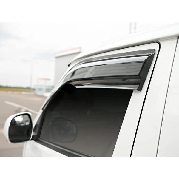 ハイエース レジアスエース 200系 ワイドタイプ ドアバイザー スモーク Ver.2 左右セット H16〜 雨除け サイドバイザー | ハイエース | 04