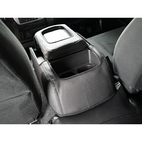 ハイエース 200系 S-GL 標準ボディ センターコンソール レザーカバー ブラック H16〜 小物入れ 収納 左右セット 2個 センター | ハイエース | 03