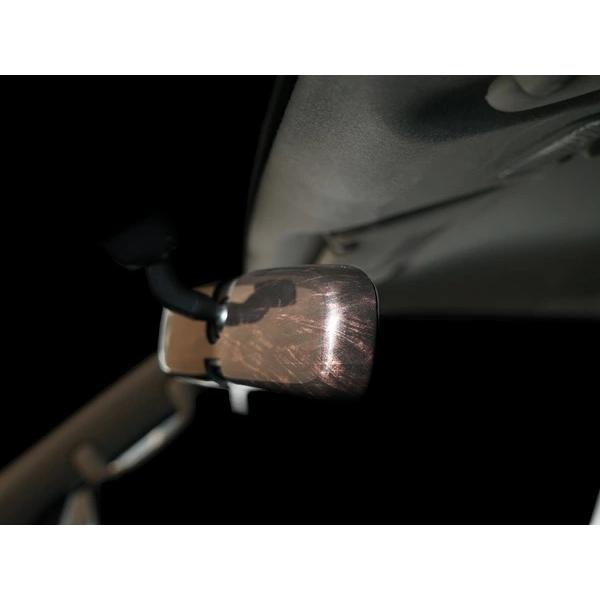 ハイエース 200系 ルームミラーカバー 1P ダークプライム 黒木目マホガニー調 H16〜 傷防止 保護 鏡 簡単取付 パネル | ハイエース | 03