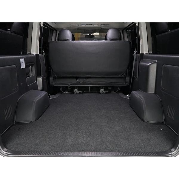 ハイエース 200系 S-GL タイヤハウス レザーカバー ブラック H16〜 標準 ワイド 左右 後輪 目隠し 簡単取付 PVC リア | ハイエース | 03