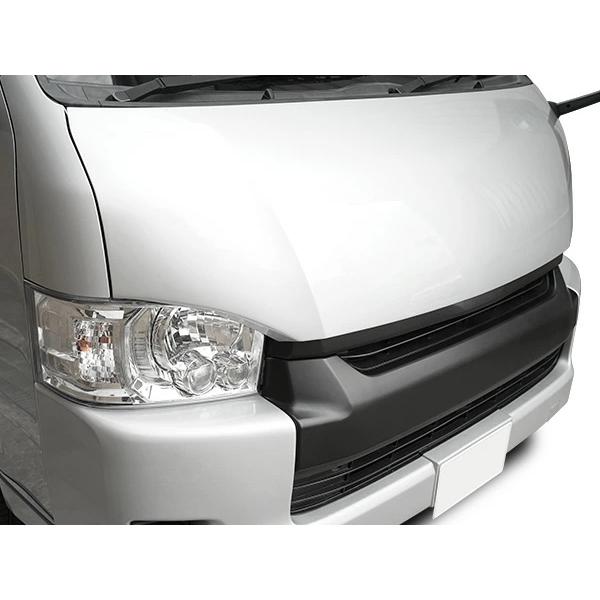 ハイエース 200系 ワイドボディ エアロボンネット バットフェイス スチール製 交換タイプ H16〜 フロント 未塗装 ドレスアップ（SE80) | ハイエース | 02