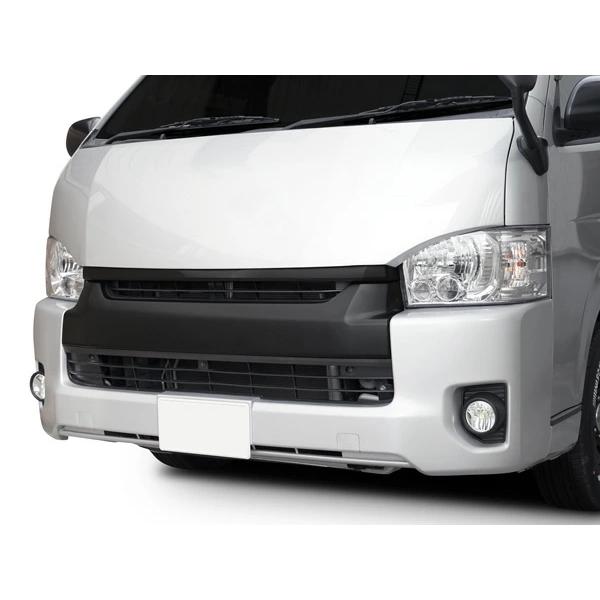 ハイエース 200系 ワイドボディ エアロボンネット バットフェイス スチール製 交換タイプ H16〜 フロント 未塗装 ドレスアップ（SE80) | ハイエース | 03