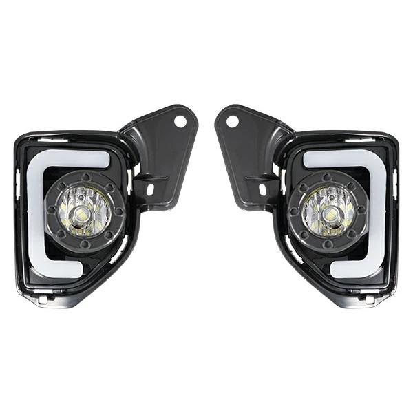 ハイエース レジアスエース 200系 4型 5型 6型 標準 ワイド ファイバー デイライト ウインカー連動 LEDフォグランプ フォグ H25.12〜 | ハイエース | 01