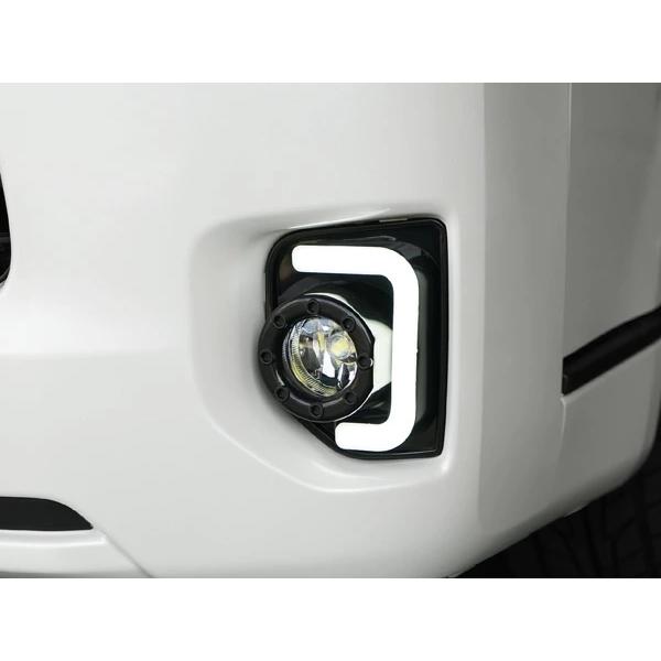 ハイエース レジアスエース 200系 4型 5型 6型 標準 ワイド ファイバー デイライト ウインカー連動 LEDフォグランプ フォグ H25.12〜 | ハイエース | 05
