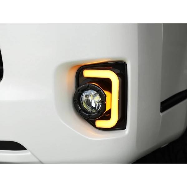 ハイエース レジアスエース 200系 4型 5型 6型 標準 ワイド ファイバー デイライト ウインカー連動 LEDフォグランプ フォグ H25.12〜 | ハイエース | 06