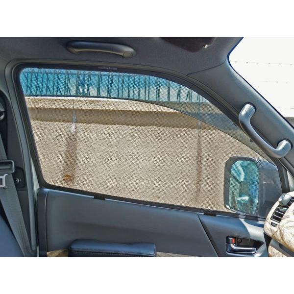 ハイエース 200系 ECOネット エコネット 遮光ネット 虫除け サンシェード 日よけ 左右セット 8型対応 網戸 夏 換気 車中泊 | ハイエース | 03