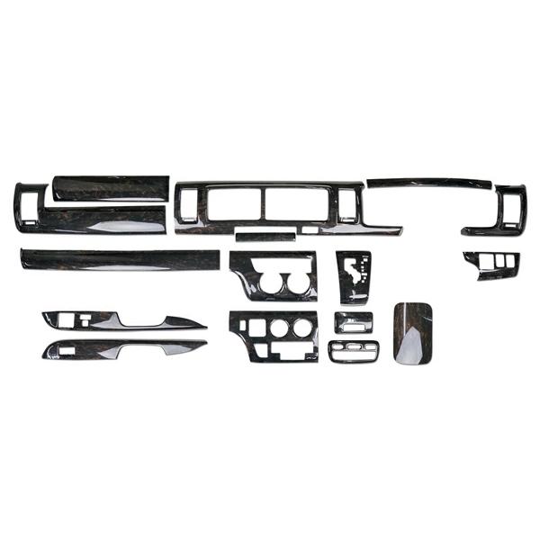 ハイエース 200系 1型 2型 3型 ワイドボディ ダークプライム 黒木目