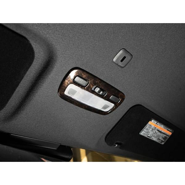 トヨタ ハイエース 200系 S-GL ダークプライム/ダークプライム2 黒木目マホガニー調 ルームランプカバー 1P 内装 傷防止 保護 パネル |  | 02