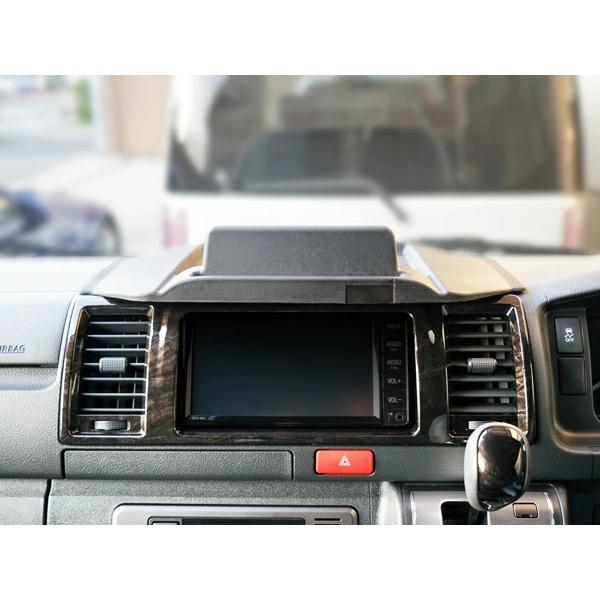 ハイエース 200系 4型 5型 6型 標準ボディ用 トレイ付きナビバイザー シボ加工済 Ver.2 |  | 05