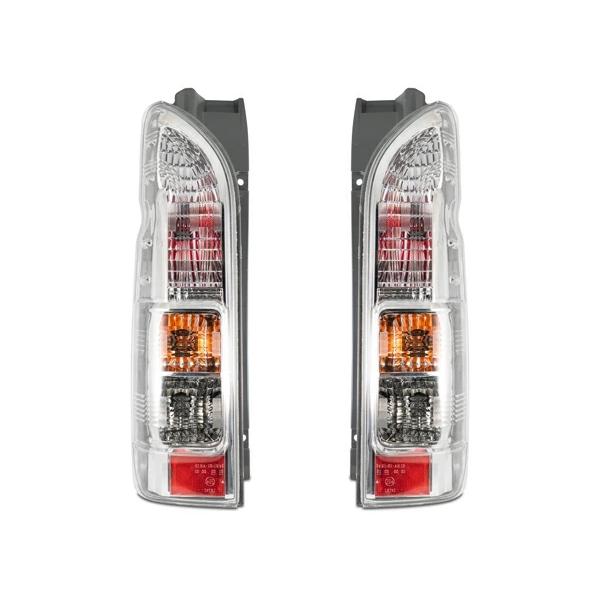 ハイエース 200系 4型 5型 6型 7型 純正タイプ テールランプ クリアレンズ 左右セット バックランプ 交換 修理 クリスタル | ハイエース | 01