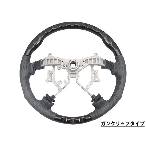 200系 ハイエース レジアスエース 1型 2型 3型 ステアリング ハンドル ダークプライム 黒木目マホガニー調 単品 | ハイエース | 07