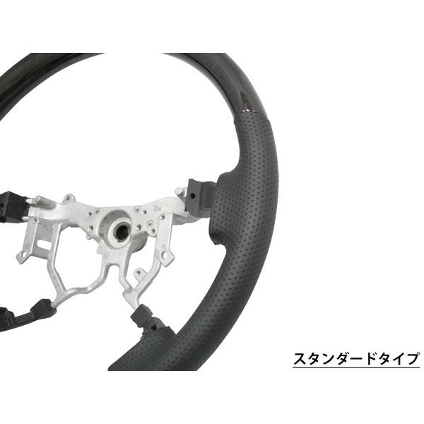 ハイエース レジアスエース 200系 4型 5型 6型 7型 ステアリング ハンドル ダークプライム 黒木目マホガニー調 単品交換 パンチングレザー | ハイエース | 06