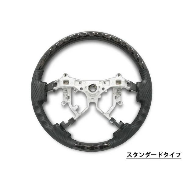 ハイエース レジアスエース 200系 4型 5型 6型 7型 ステアリング ハンドル ダークプライム 黒木目マホガニー調 単品交換 パンチングレザー | ハイエース | 07