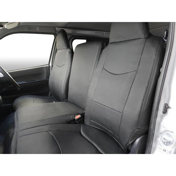 ハイエース シートカバー DX 200系 フロント セカンド レザー キルティング 平成28年6月以降〜 現行 ダイヤカット パンチング | ハイエース | 02