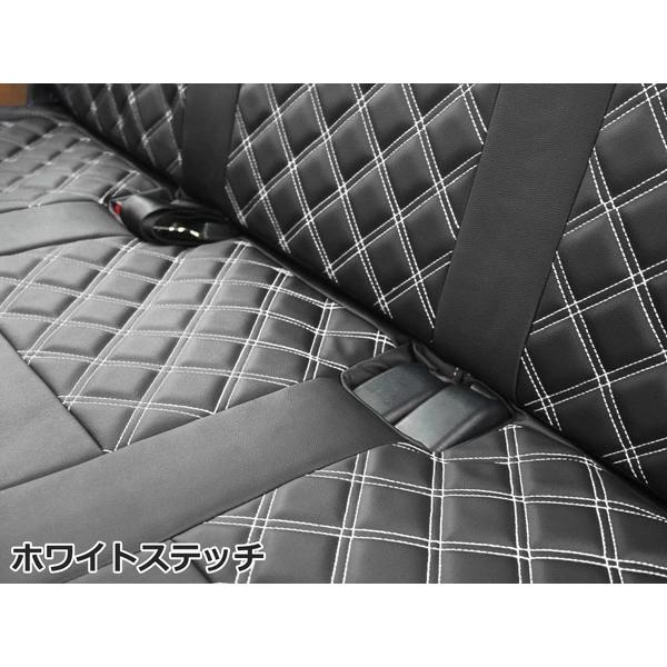 ハイエース シートカバー DX 200系 フロント セカンド レザー キルティング 平成28年6月以降〜 現行 ダイヤカット パンチング | ハイエース | 07
