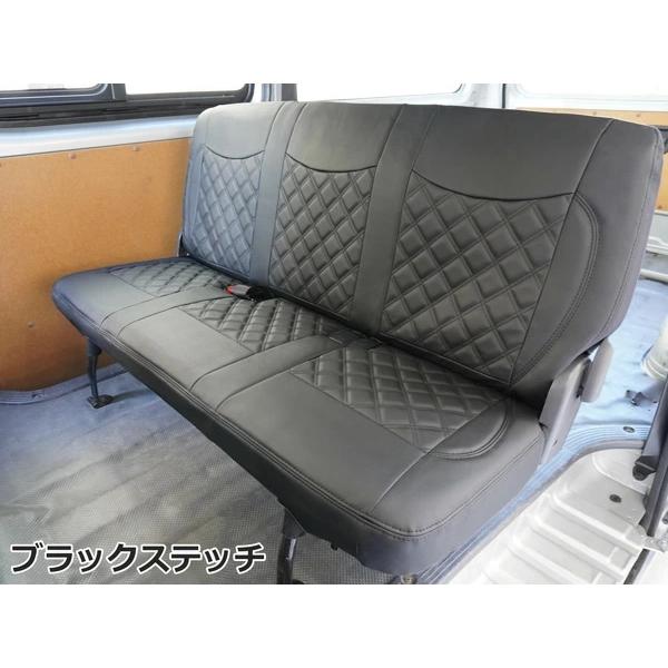 ハイエース シートカバー DX 200系 フロント セカンド レザー キルティング 平成28年6月以降〜 現行 ダイヤカット パンチング | ハイエース | 09