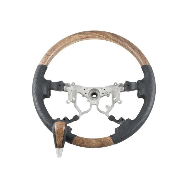 ハイエース 200系 ハンドル ステアリング スタンダードグリップ シフトノブ 4型 5型 6型 7型 8型 ナチュラルウッド調 木目調 内装 | ハイエース | 01