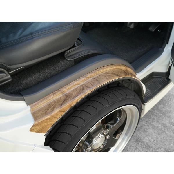 ハイエース 200系 ナチュラルウッド調 フロント スカッフプレート 左右セット 木目調 フェンダー パネル 標準 ワイド 現行 | ハイエース | 05