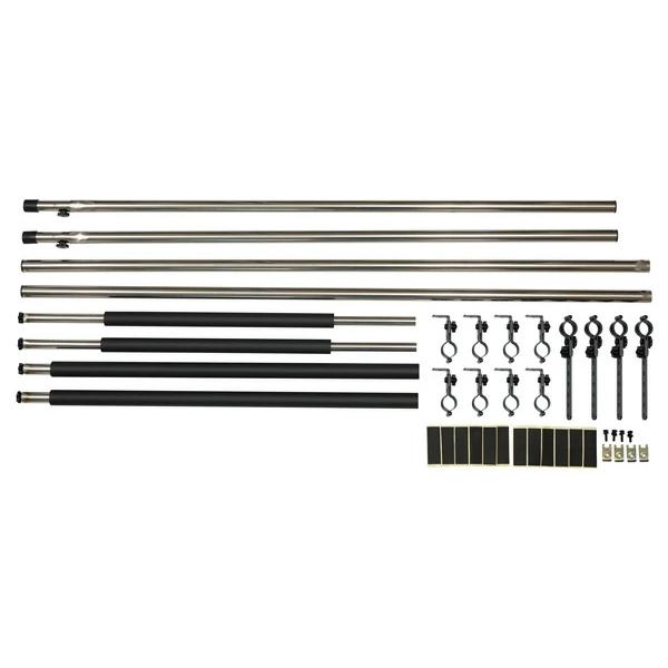 ハイエース 200系 標準ボディ S-GL 専用 車内キャリア サイドバー パット付きスライドバー 2本 セット 収納 室内 ハンガー | ハイエース | 01