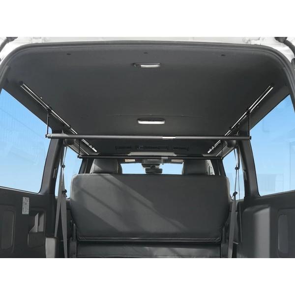 ハイエース 200系 標準ボディ S-GL 専用 車内キャリア サイドバー パット付きスライドバー 2本 セット 収納 室内 ハンガー | ハイエース | 02