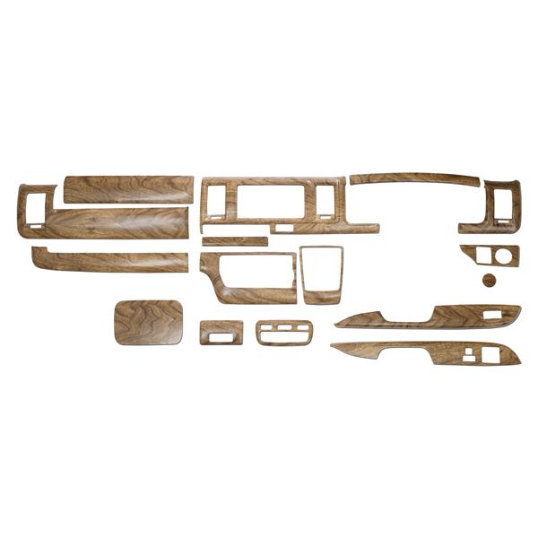 ハイエース 200系 4型 5型 6型 7型 標準ボディ用 インテリアパネル16P スタンダード ステアリング シフトノブ セット ナチュラルウッド調 | ハイエース | 07