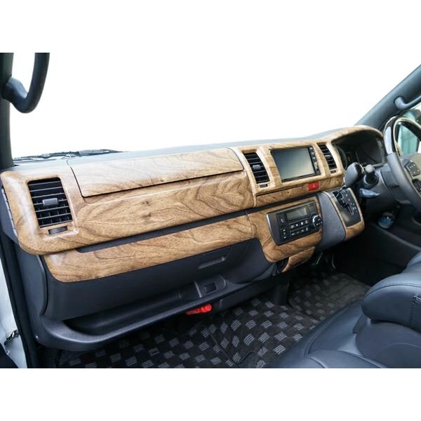 ハイエース 200系 4型 5型 6型 7型 標準ボディ S-GL ナチュラルウッド調 インテリアパネル リアエアコンパネル 21P 木目調 内装 | ハイエース | 05