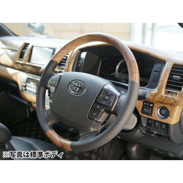 ハイエース 200系 4型 5型 6型 7型 ワイドボディ インテリアパネル16P スタンダード ステアリング シフトノブ セット ナチュラルウッド調 | ハイエース | 10