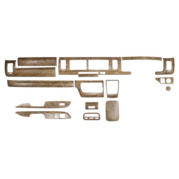 ハイエース 200系 4型 5型 6型 7型 ワイドボディ インテリアパネル16P スタンダード ステアリング シフトノブ セット ナチュラルウッド調 | ハイエース | 07