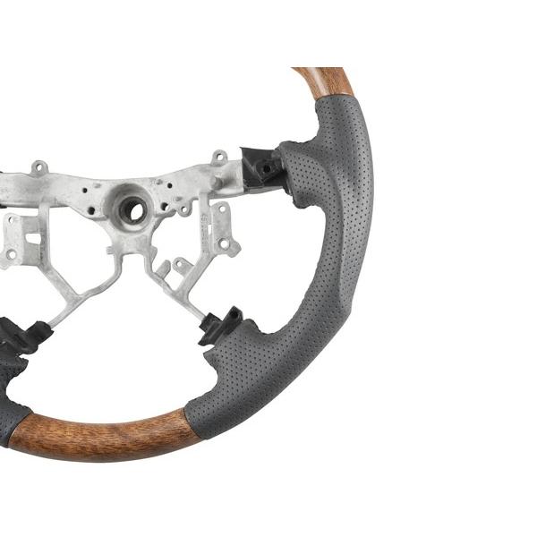 200系 ハイエース 1型 2型 3型 ナチュラルウッド調 ガングリップタイプ ステアリング シフトノブ セット 木目調  パンチングレザー | ハイエース | 03