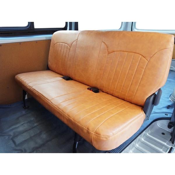 ハイエース シートカバー DX 200系 ヴィンテージ ブラウン フロント セカンド 運転席 助手席 後部座席 レザー 平成28年6月以降〜 | ハイエース | 07