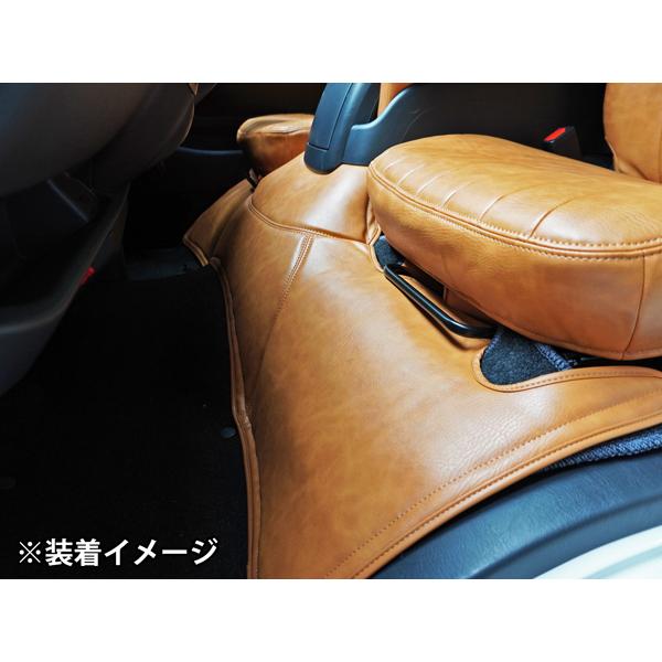 200系 ハイエース S-GL ワイドボディ用 フロントデッキカバー ヴィンテージブラウン レザー 汚れ防止 全車 運転席 助手席 内装 | ハイエース | 03