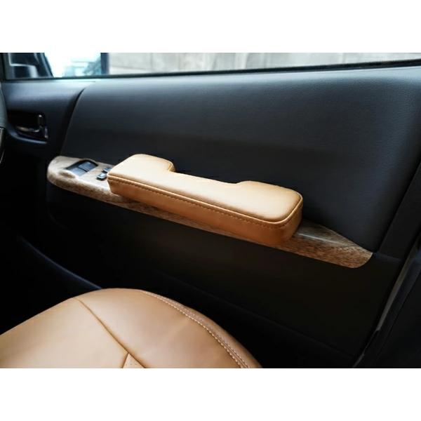 ハイエース 200系 サイド ドア アームレスト キャメル レザー 左右セット 肘置き 肘掛 2個 現行 長距離 PVC 全車 | ハイエース | 05
